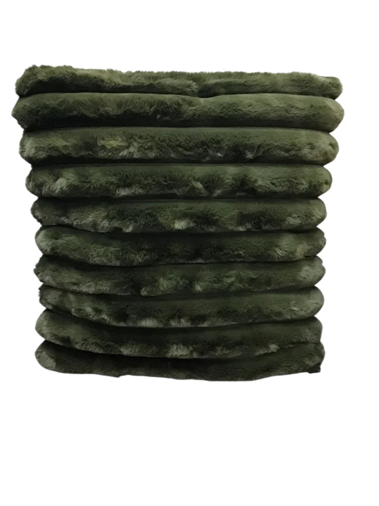 Pillow - Vegan Fur - 24" Dark Green - Findlay Rowe Designs