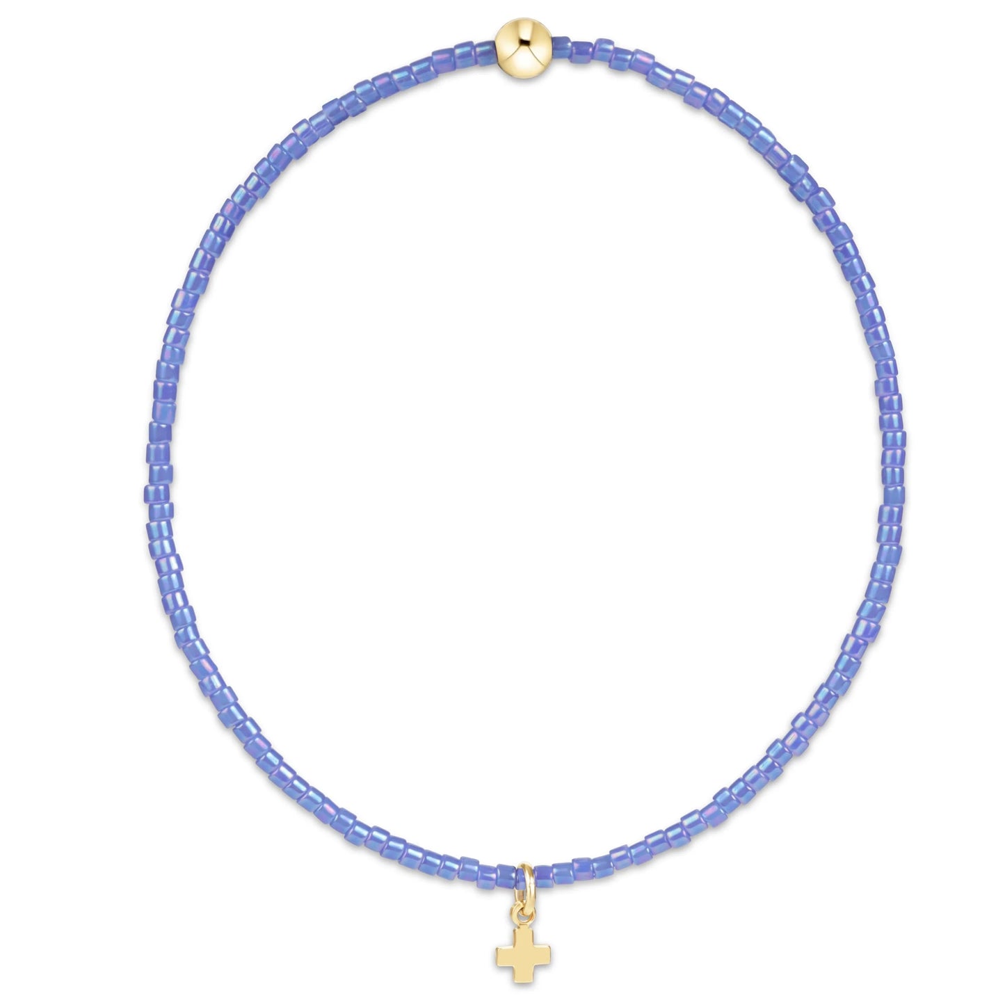 Enewton - Hope Classic Bright Blue Bracelet - Signature Cross Small Gold Charm