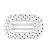 Teleties - Large Flat Round Hair Clip - White Polka Dot - Findlay Rowe Designs