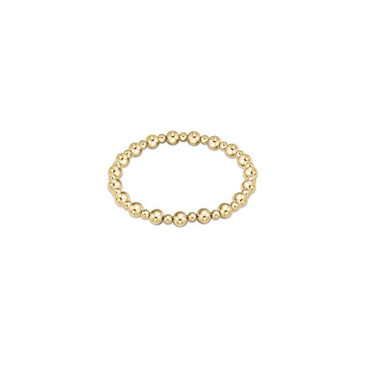 Enewton - Extends - Grateful Pattern 6mm Bead Bracelet - Gold