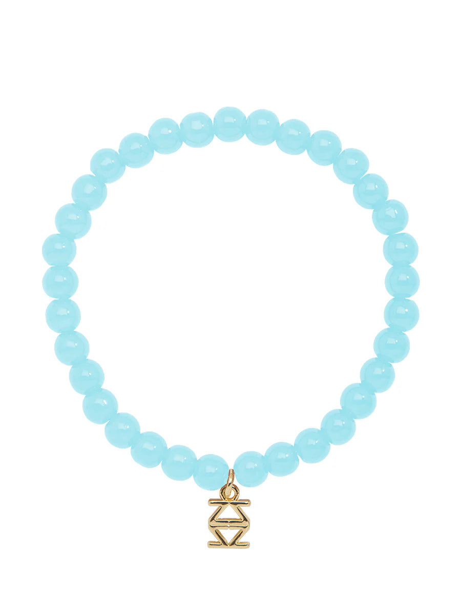 Bracelet - Small Glass Bead Stretch - Bright Blue - Findlay Rowe Designs