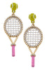 Teddy Enamel Tennis Racket Earrings