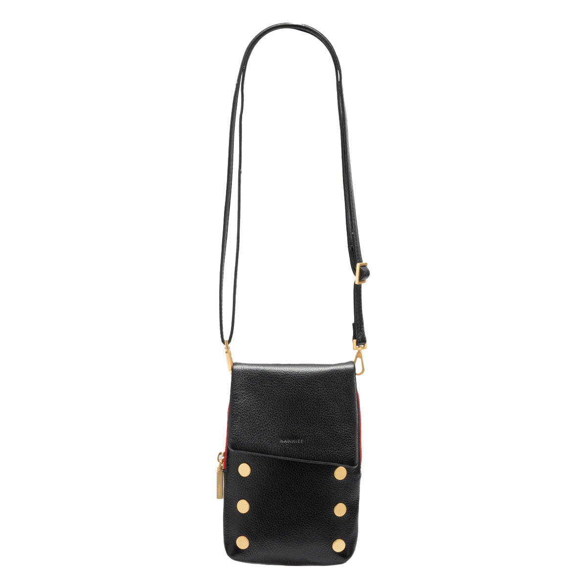 Hammitt - VIP Mobile  Black Brushed Gold - Red Zip - Findlay Rowe Designs