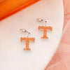Earring - Stud - Crystal Tennessee Power T - Silver - Findlay Rowe Designs