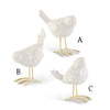 Birds White Porcelain - Gold Legs