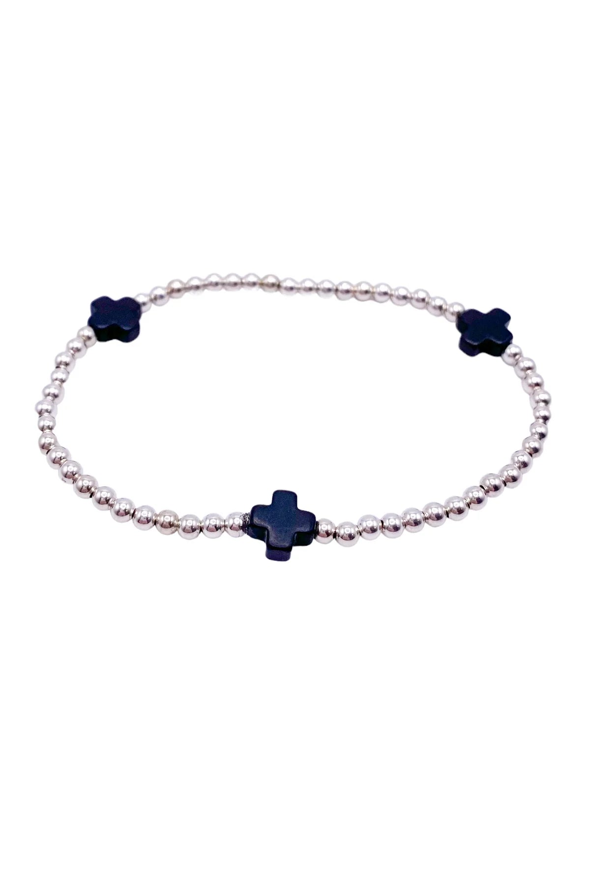 Enewton - signature Cross Sterling 3mm Bracelet - Onyx - Findlay Rowe Designs