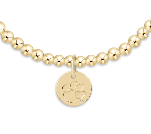 Enewton - ECollegiate Classic Gold 3mm Bracelet - Clemson Disc - Findlay Rowe Designs