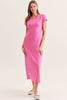 Entro - Dress - Knit Mini Column - Pink Red - Findlay Rowe Designs