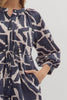 Entro - Dress - Midi Geometric Print