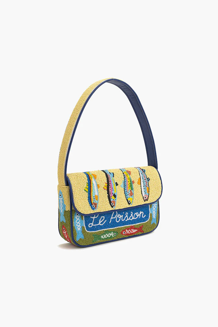 America and Beyond - Beaded Shoulder Bag  - Fish Tales