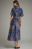 Entro - Dress - Maxi V-Neck Border Print - Navy - Findlay Rowe Designs