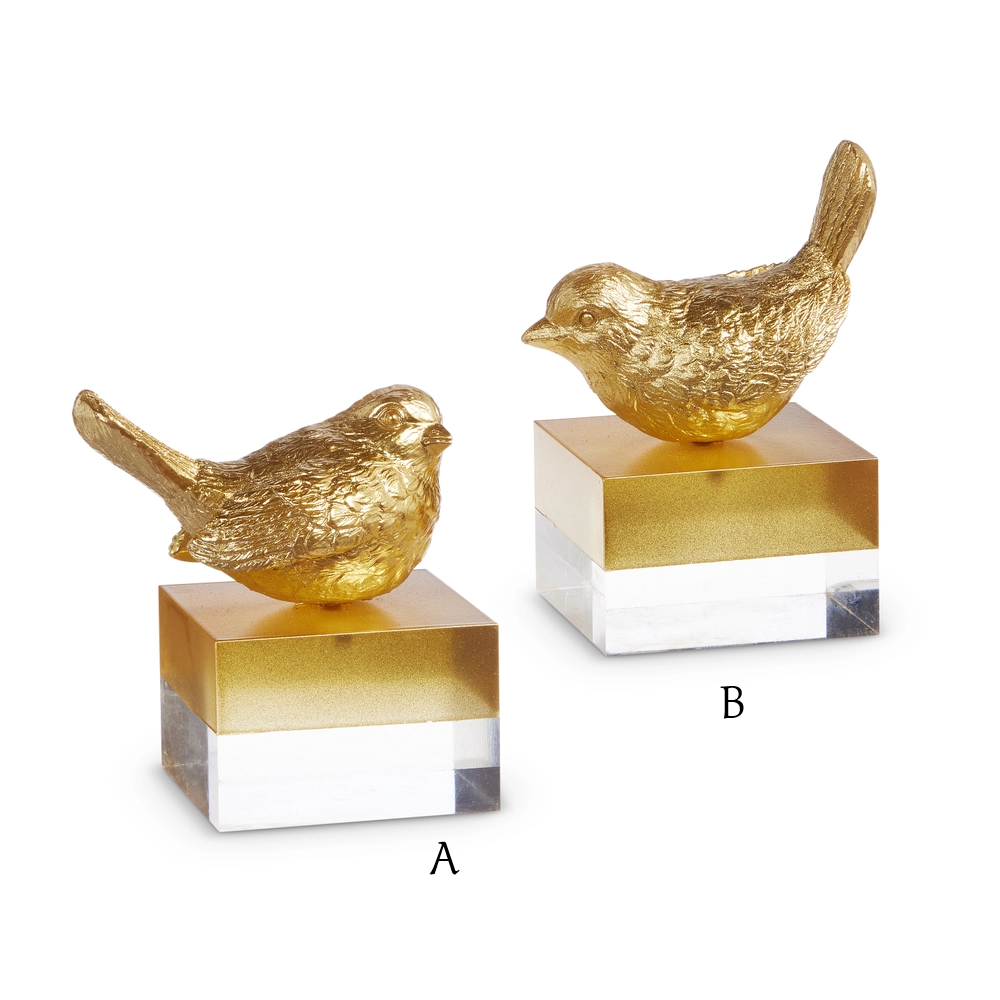 Gold Bird on Two Toned Block - Findlay Rowe Designs