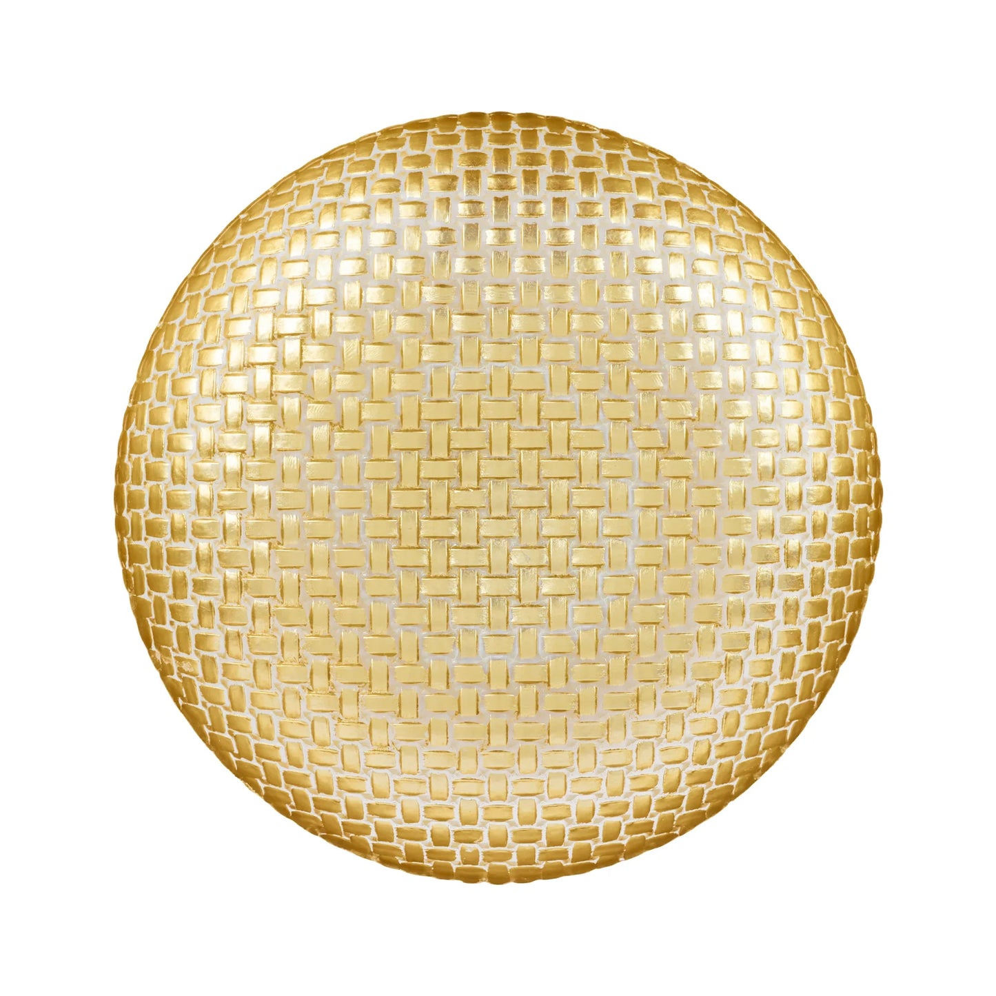 Vietri - Rufolo - Glass Gold Basketweave Large Shallow Bowl - Findlay Rowe Designs