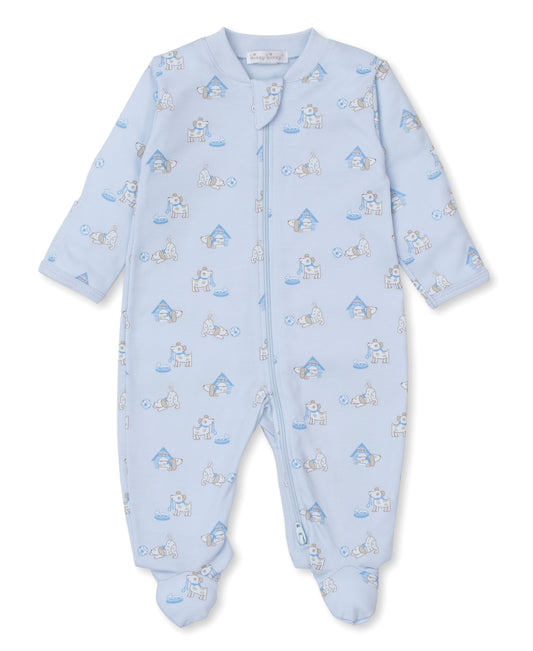 Kissy Kissy - Pups in Action Zip Footie - Findlay Rowe Designs