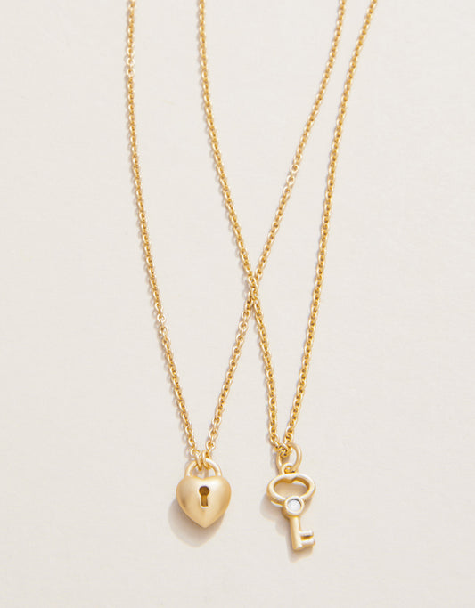 Spartina - Necklace - Sea La Vie 18in Best Friends Heart Key - Findlay Rowe Designs
