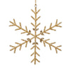 Ornament - Beaded Snowflake - Gold - 10 in