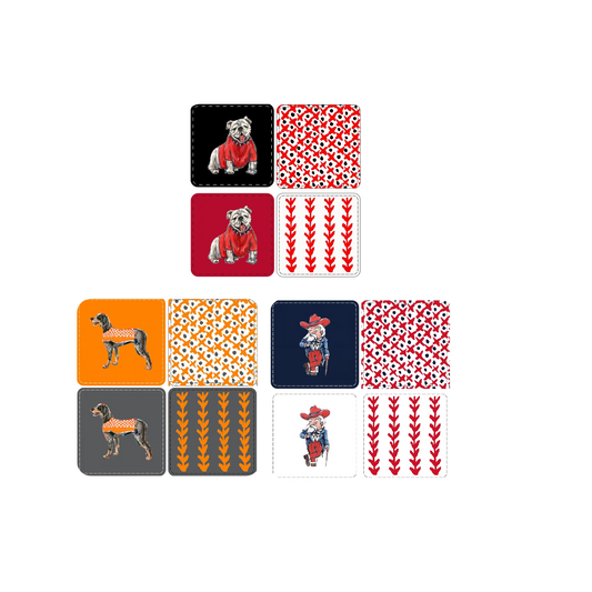 Laruen Dunn - Coaster - Gameday Mascot - Set of 4 - Findlay Rowe Designs