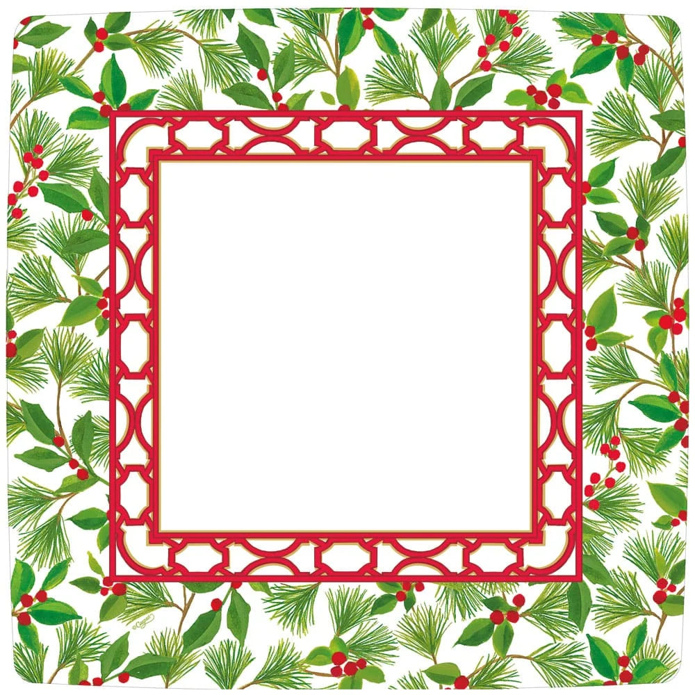 Caspari - Plate Dinner - Knots And Greenery - Findlay Rowe Designs