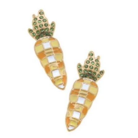 Canvas - Carrot Enamel Stud Earrings - Findlay Rowe Designs