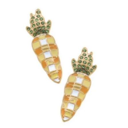 Canvas - Carrot Enamel Stud Earrings