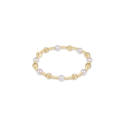 Enewton - Dignity Sincerity Gold 5mm Bracelet - Pearl - Findlay Rowe Designs