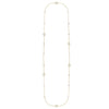 Natalie Wood - Adorned Pearl Logo Station Necklace in Gold - Findlay Rowe Designs