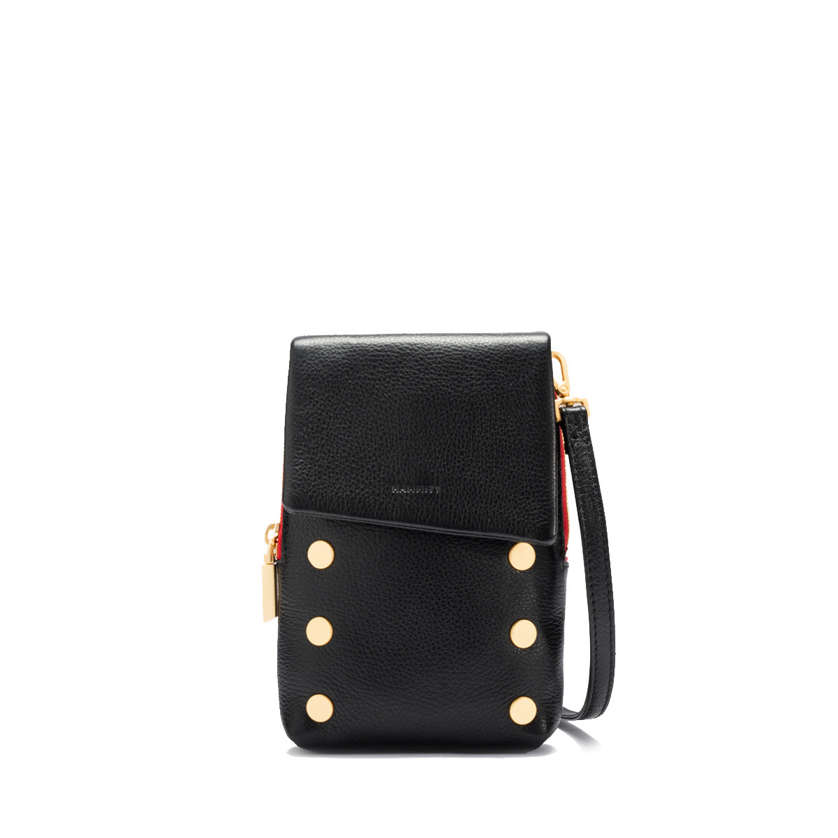 Hammitt - VIP Mobile  Black Brushed Gold - Red Zip - Findlay Rowe Designs