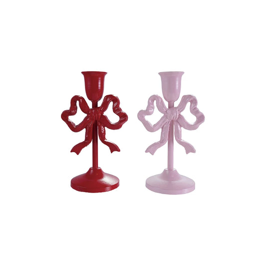 Taper Holder - 8in Cast Iron Bow