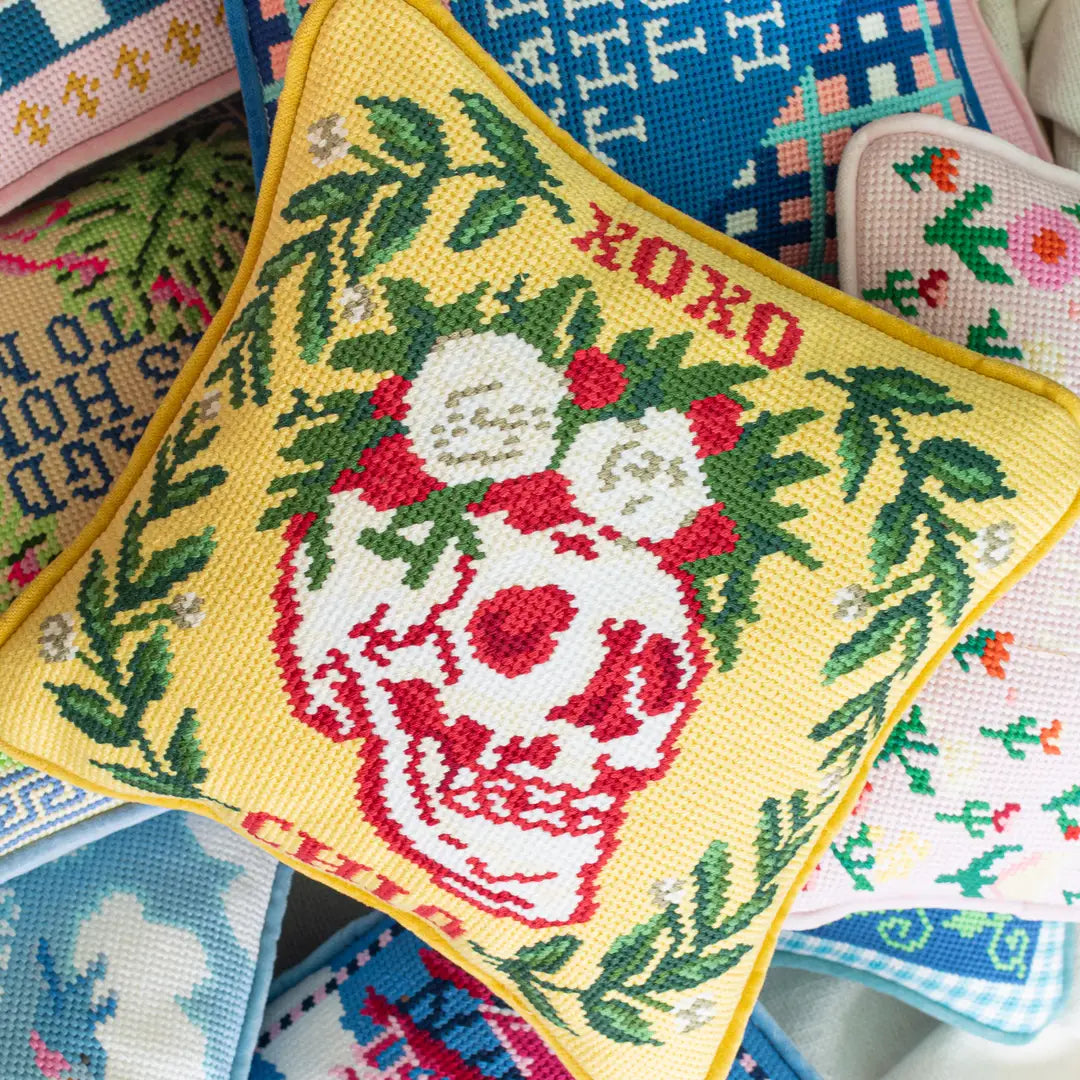 Swag - Pillow - Sorority Needlepoint - Findlay Rowe Designs