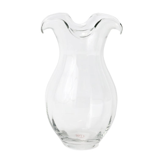 Vietri - Vase - Hibiscus Glass - Vertical Fluted - Clear - Medium - Findlay Rowe Designs
