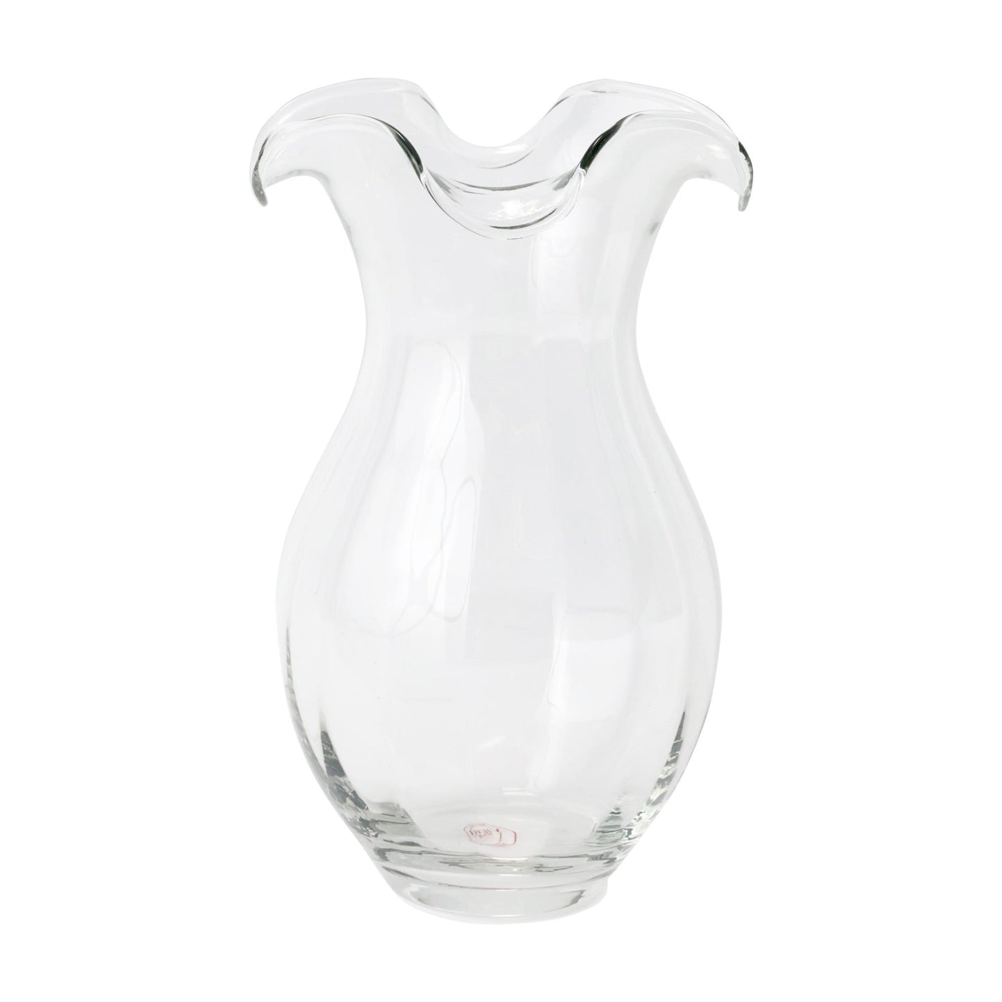 Vietri - Vase - Hibiscus Glass - Vertical Fluted - Clear - Medium - Findlay Rowe Designs