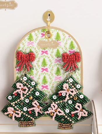 Mudpie - Earrings - Beaded Christmas Icons