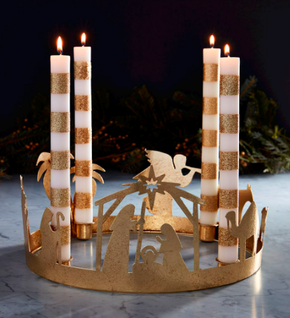 Gold Advent Candle Wreath - Findlay Rowe Designs