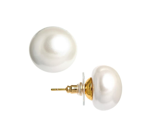 Lisi Lerch - Earrings - Barrett Pearl Studs - 16mm - Findlay Rowe Designs