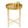 Accent Table - Gold Scalloped Edge - Findlay Rowe Designs