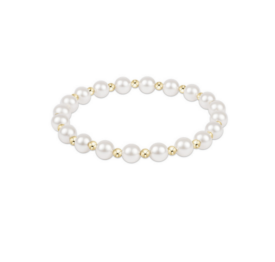 Enewton - Grateful Pattern 6mm Bead Bracelet – Pearl - Findlay Rowe Designs