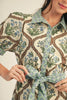 Jodifil - Dress - Midi Short Sleeve Tie Waist - Floral Natural Mix - Findlay Rowe Designs