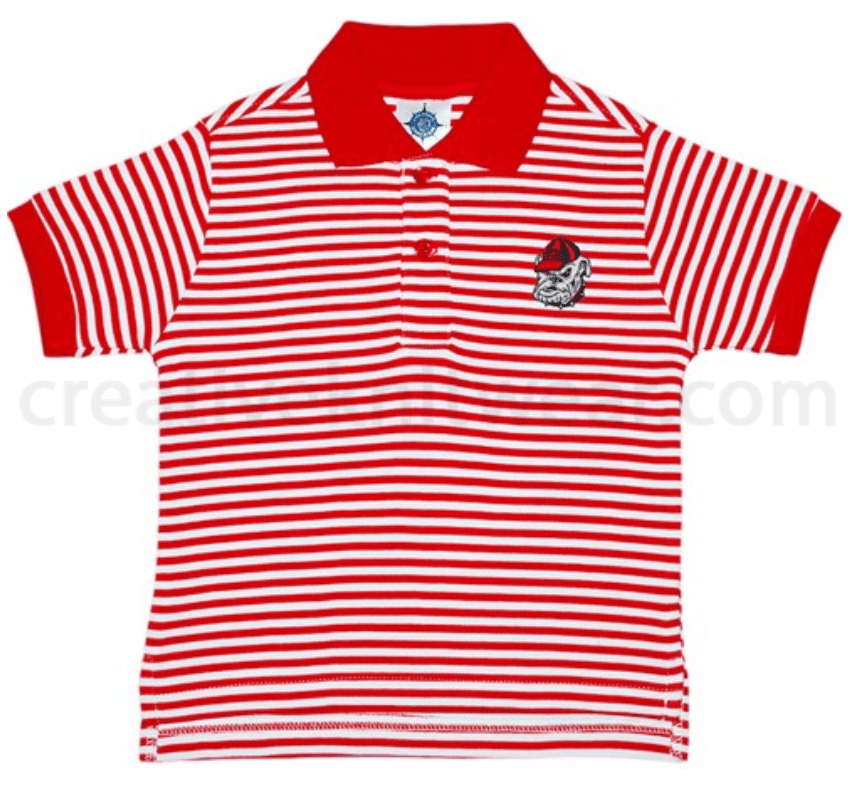 UGA Striped Polo Shirt - Findlay Rowe Designs