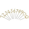 Mini Gold Number Sparkler Wand 4" - Findlay Rowe Designs