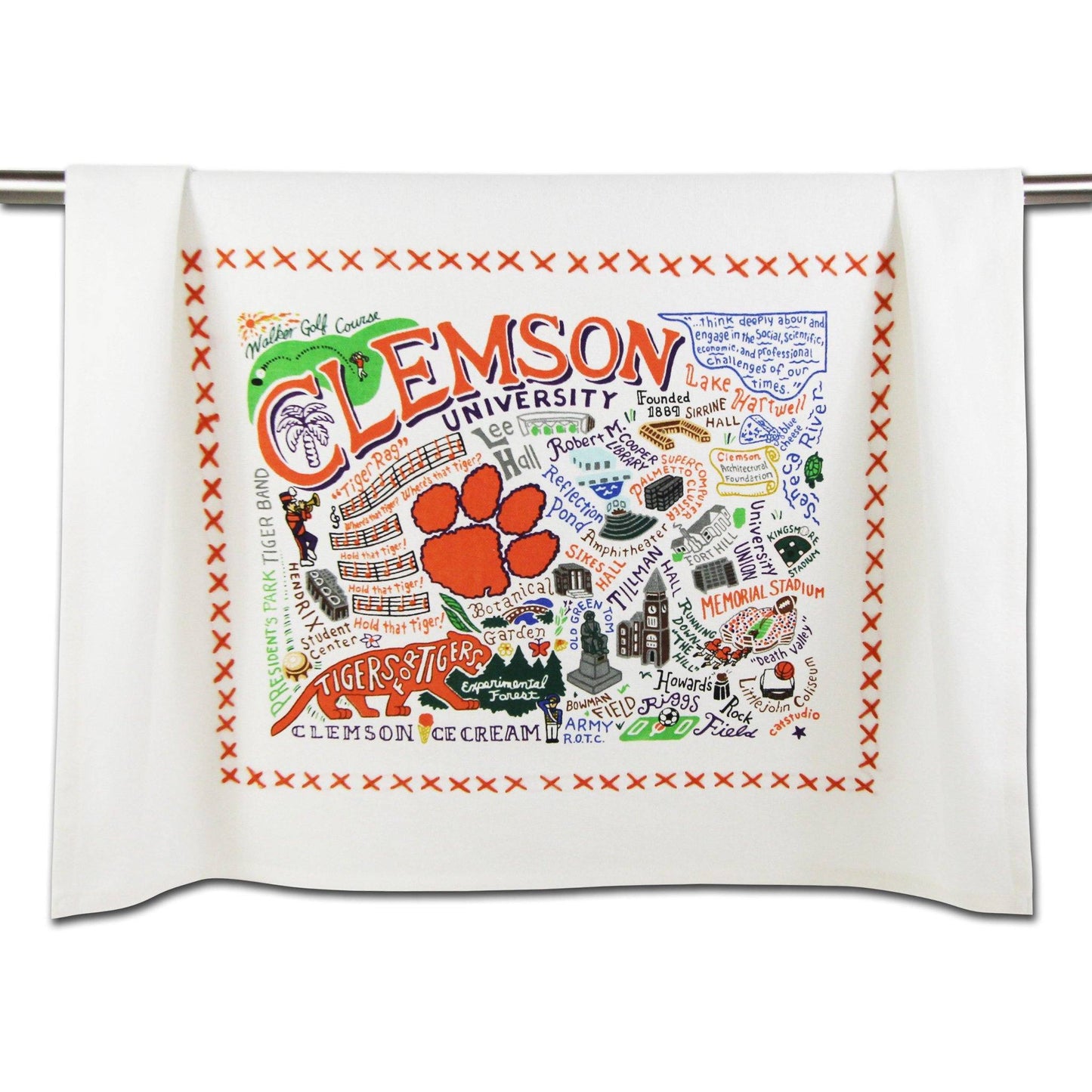 Catstudio Collegiate Dish Towel Clemson - Findlay Rowe Designs