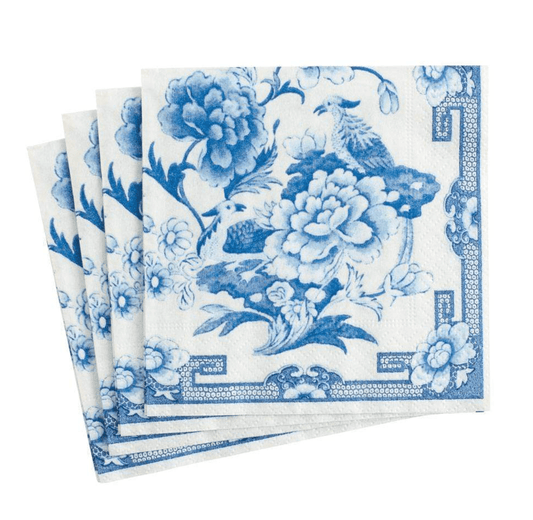 CASPARI- Blue & White Paper Cocktail Napkins - Findlay Rowe Designs
