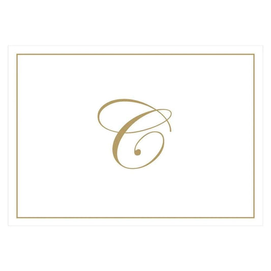 Caspari - Blank Correspondence Cards - Single Initial - Gold Embossed - Findlay Rowe Designs