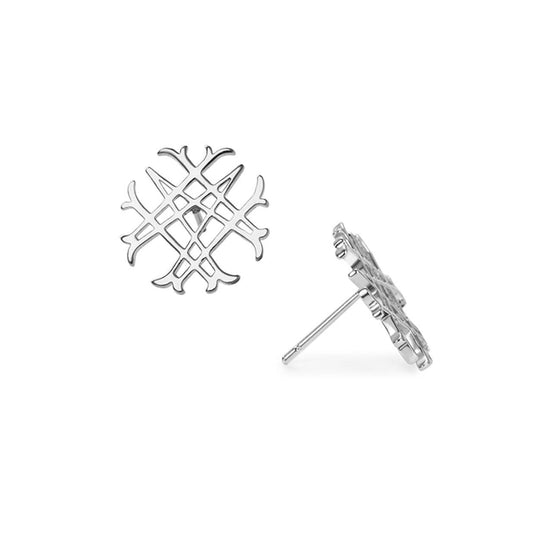 Natalie Wood - Logo Stud Earrings in Silver - Findlay Rowe Designs