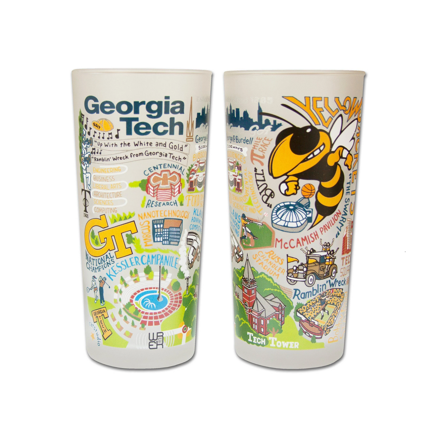 Catstudio - Collegiate Glass 15oz - Georgia Tech