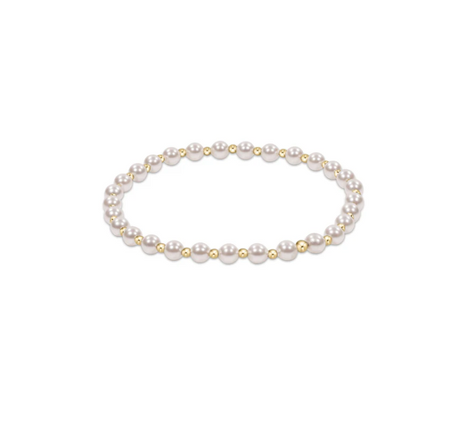 Enewton - Classic Grateful Pattern 4mm Bead Bracelet - Pearl - Findlay Rowe Designs