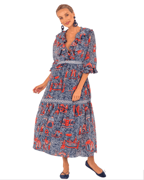 Gretchen Scott Sitting Pretty Maxi Dress Navy Findlay Rowe