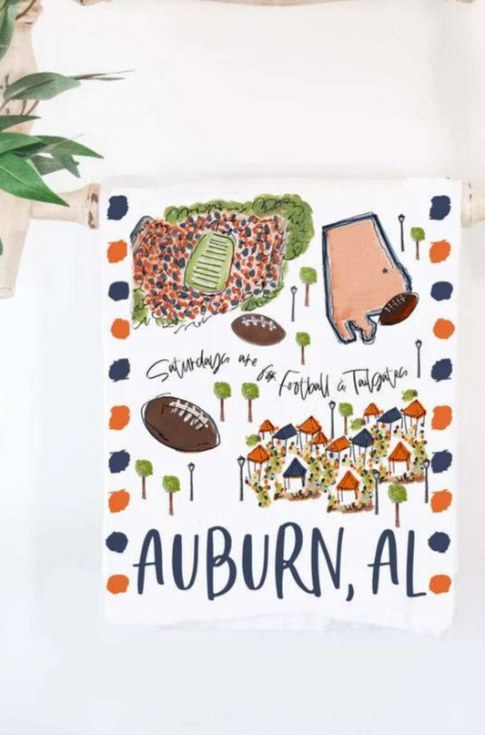 Auburn, AL Tea Towel - Findlay Rowe Designs