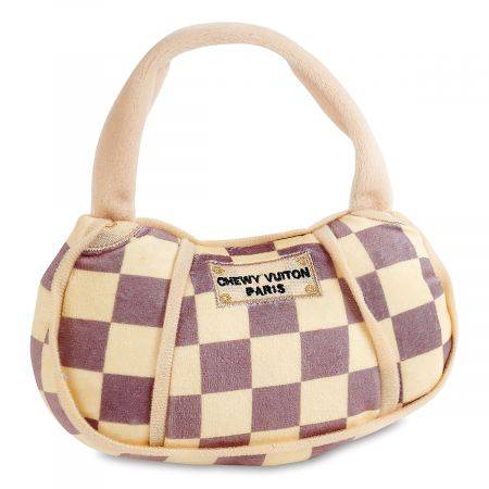 Chewy Vuiton Purse Dog Toy - Checker  Large - Findlay Rowe Designs