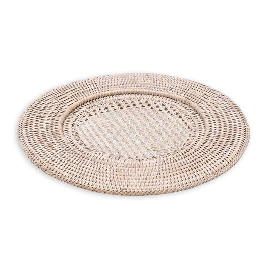 Caspari - Charger - Rattan - White Natural - Findlay Rowe Designs