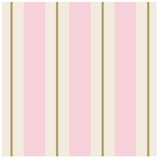 Hester & Cook - Cocktail Napkin - Pink Gold Awning Stripe - Findlay Rowe Designs